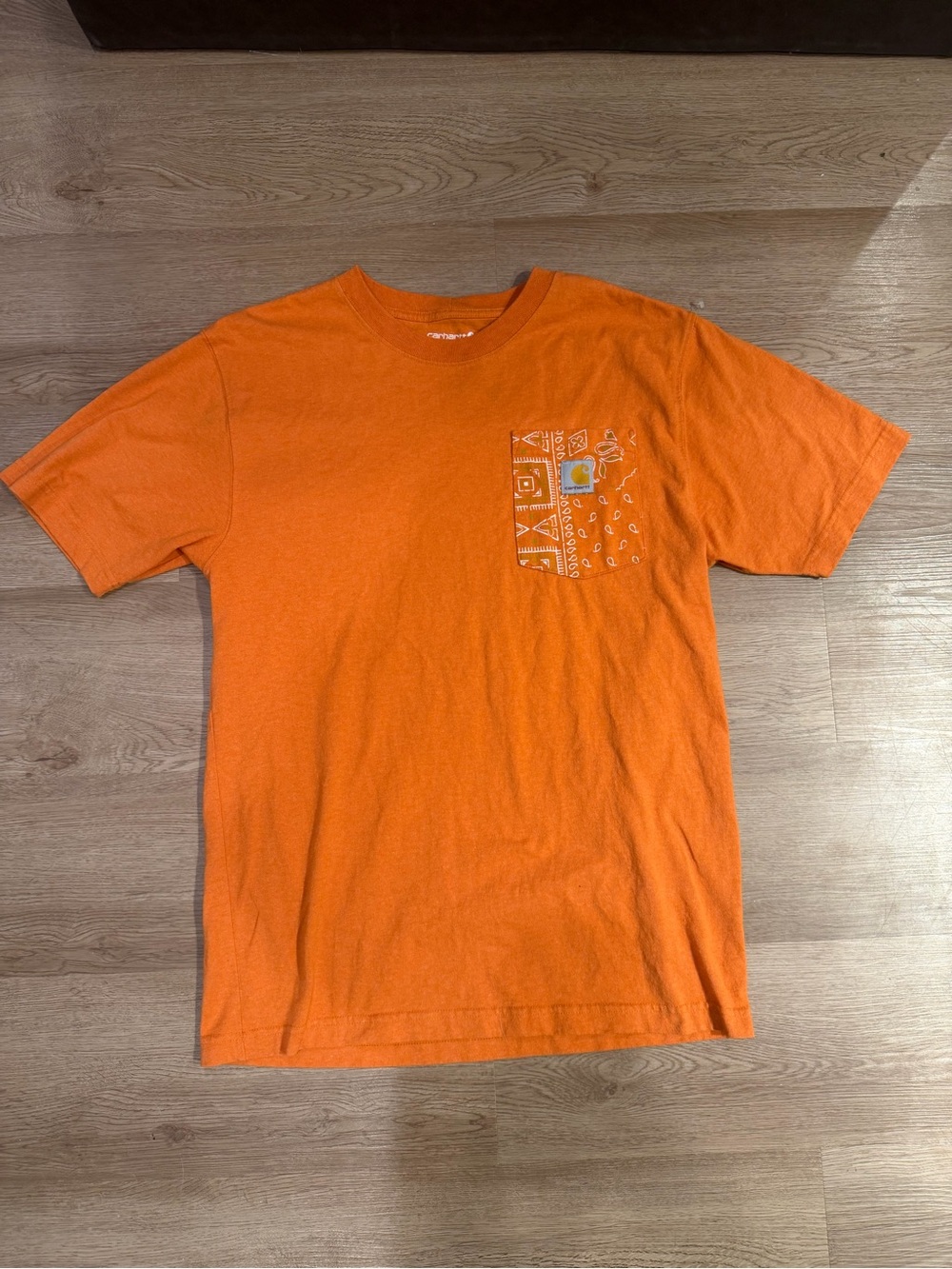 Carhartt Orange Short-Sleeve Graphic Pocket Tee